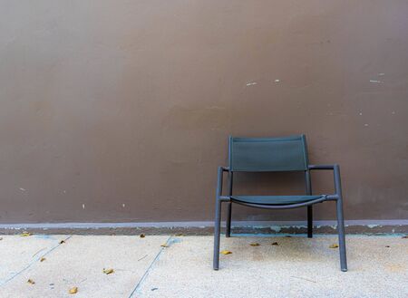 Canvas chair outdoor ,Space for lonely peopleの写真素材