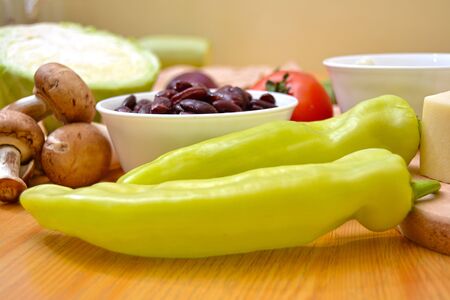 vegetables on a plateの写真素材