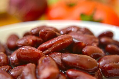 Red Beans macro isolatedの写真素材