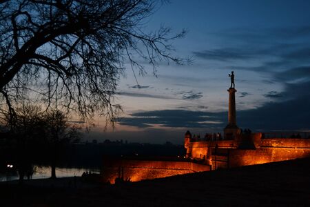 Monument The Victor in Belgrade Serbiaの写真素材