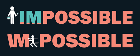 Impossible text with symbol vectorのイラスト素材