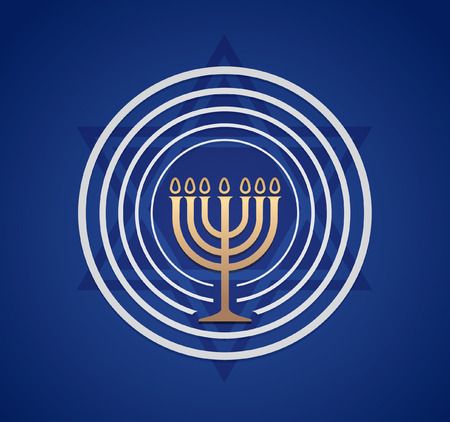 Jewish Menorah vector.のイラスト素材