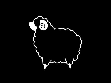 Black sheep sign symbol icon graphic vector.のイラスト素材