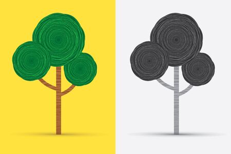 Tree illustration graphic vector.のイラスト素材