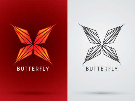 Butterfly abstract  sign symbol icon graphic vector.のイラスト素材