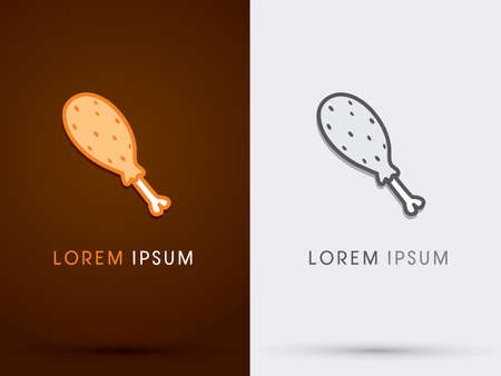 Chicken barbecue grill  Vectorのイラスト素材