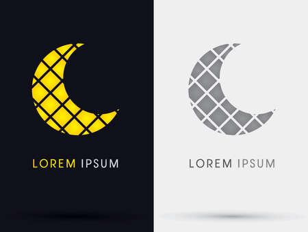 Modern moon abstract graphic vector.のイラスト素材