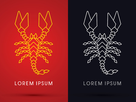 Scorpion abstract  icon symbol vector.のイラスト素材
