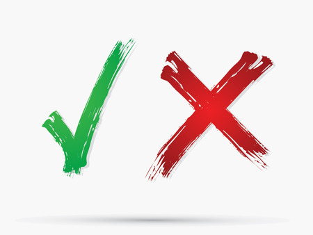 Check Mark X Yes No icon graphic symbol Vector. Check Mark X Yes No icon graphic symbol Vector.
