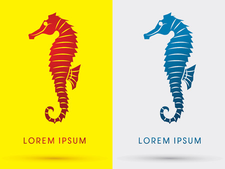 Seahorse symbol icon graphic vector .のイラスト素材