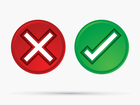 Check Mark X  Yes No icon graphic symbol Vector.のイラスト素材