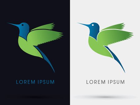Hummingbird symbol icon graphic vector.のイラスト素材