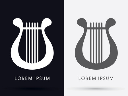 Lyre logo symbol icon graphic vector.のイラスト素材