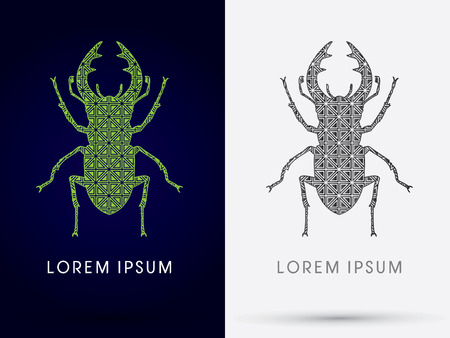 Stage Beetle Lucanus cervus  logo symbol icon graphic vector.のイラスト素材
