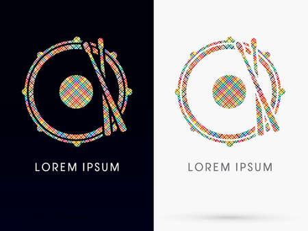 Abstract World map, designed using white line triangle shape, graphic, vectorのイラスト素材