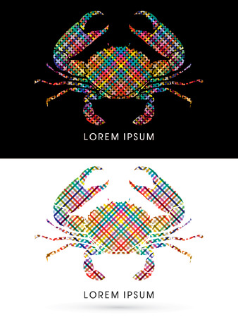 Big Crab and big pincers, designed using colorful  line, graphic vector.のイラスト素材