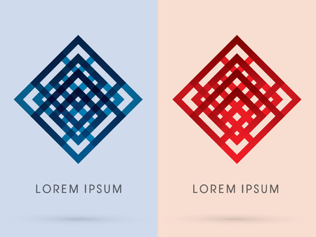 Abstract shape, Square ,Box , graphic vectorのイラスト素材