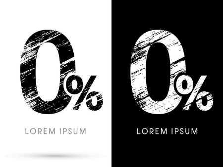 0%, Font grunge destroy graphicのイラスト素材