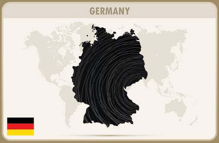 GERMANY map graphic vector.のイラスト素材