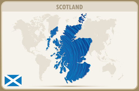 SCOTLAND  map graphic vector.のイラスト素材