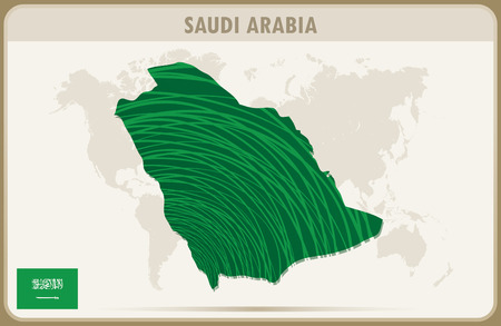 SAUDI ARABIA  map graphic vector.のイラスト素材