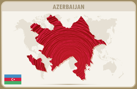 AZERBAIJAN map graphic vector.のイラスト素材