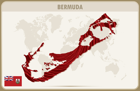 BERMUDA map graphic vector.のイラスト素材