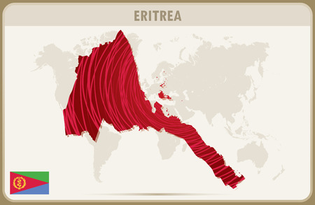 ERITREA map graphic vector.のイラスト素材