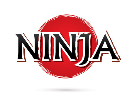 Ninja, Font , text  graphic vectorのイラスト素材