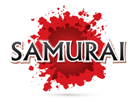 Samurai, Font , text  graphic vectorのイラスト素材