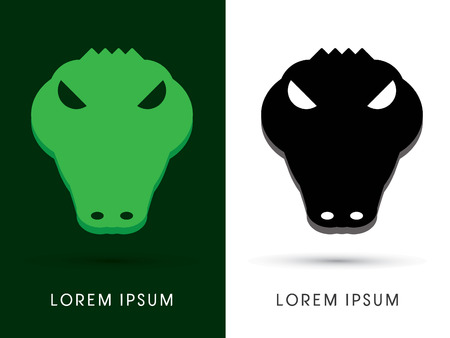 Crocodile Face graphic vector.のイラスト素材