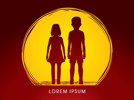 Stop Child abuse, help children designed on grunge moonlight background graphic vector.のイラスト素材