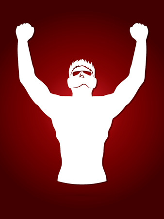 Freedom man graphic vectorのイラスト素材