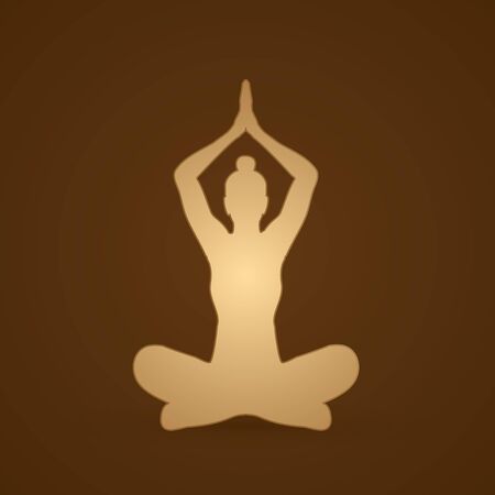 Yoga Sitting pose graphic vector.のイラスト素材