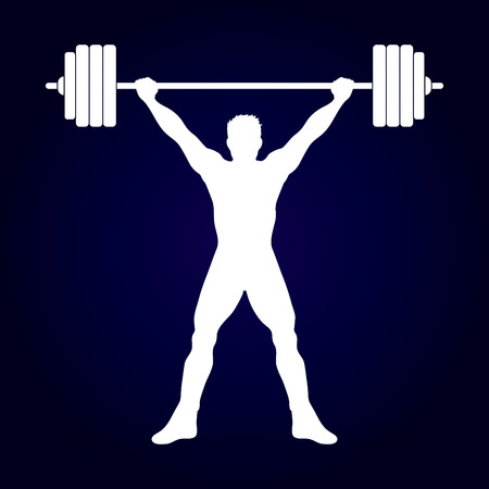 Weight Lifting silhouette graphic vector.のイラスト素材