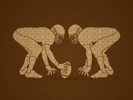 American Football prepare to battle designed using luxury pattern graphic vectorのイラスト素材