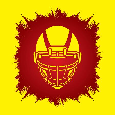American football Helmet designed on grunge frame background graphic vector.のイラスト素材