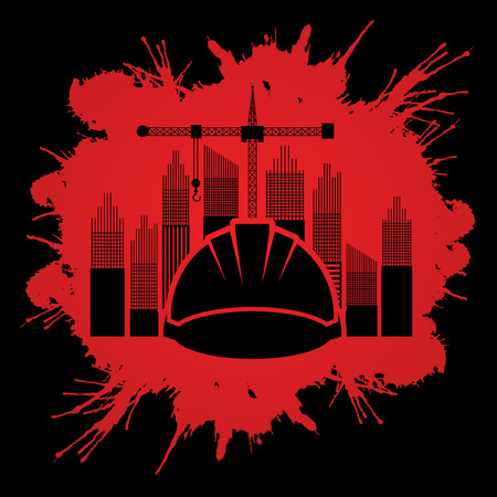 Construction building industry graphic vector.のイラスト素材