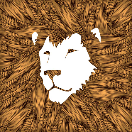Lion head designed using golden grunge brush graphic vectorのイラスト素材