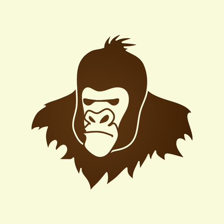 Gorilla Head graphic vector.のイラスト素材