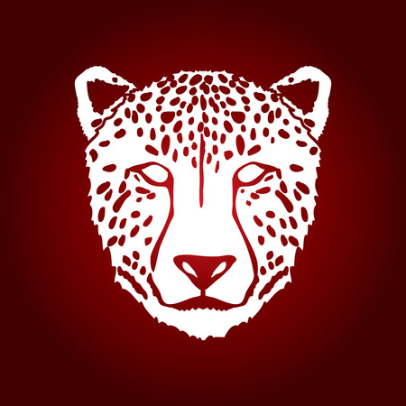 Cheetah face graphic .のイラスト素材