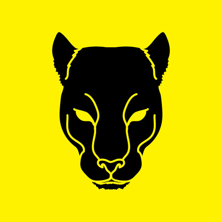 Black Panther Head graphic vector.のイラスト素材