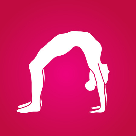 Yoga pose shape graphic vector.のイラスト素材