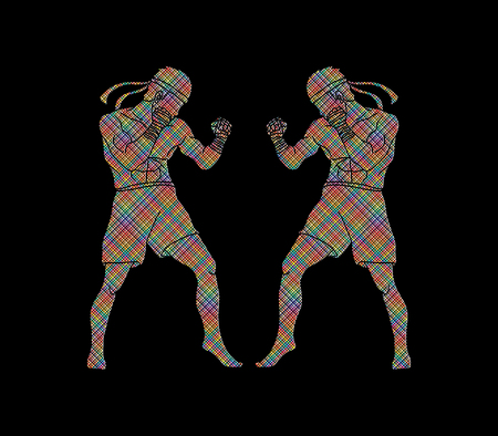 Muay Thai sports icon.のイラスト素材