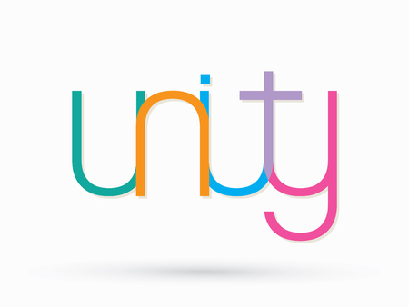Unity text design graphic vectorのイラスト素材