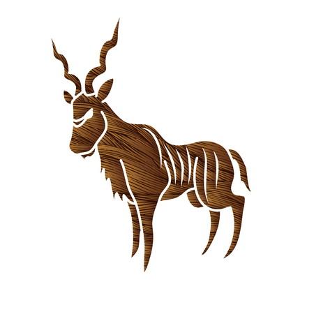 Kudu standing graphic vector.のイラスト素材