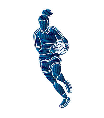 Gaelic Football Female Player Cartoon Graphic Vectorのイラスト素材