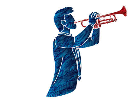 Trumpet Musician Orchestra Instrument Graphic Vectorのイラスト素材