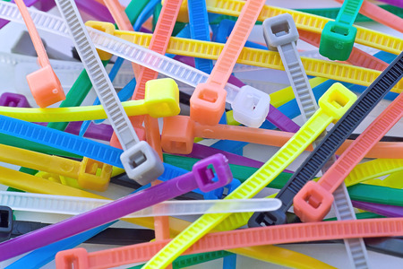 a selection of cable ties, closeupの写真素材