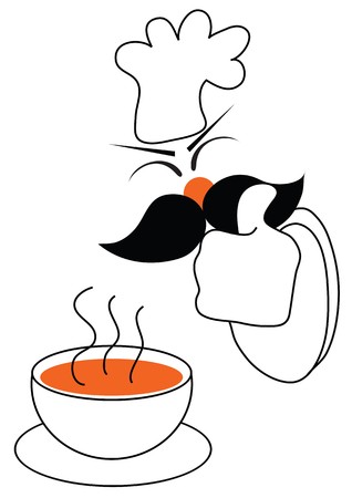 chef guarantee food good test symbol for your businessのイラスト素材